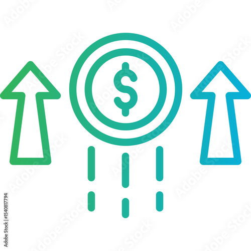 Growth single icon vector illustration