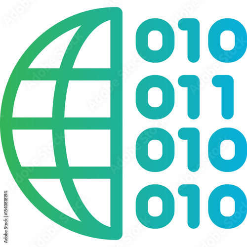 Binary codes single icon vector illustration