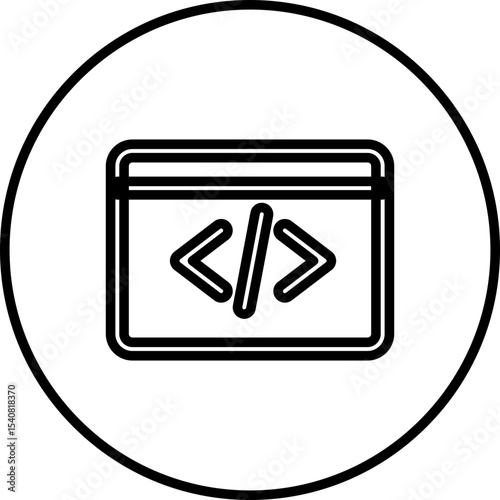 Coding single icon vector illustration
