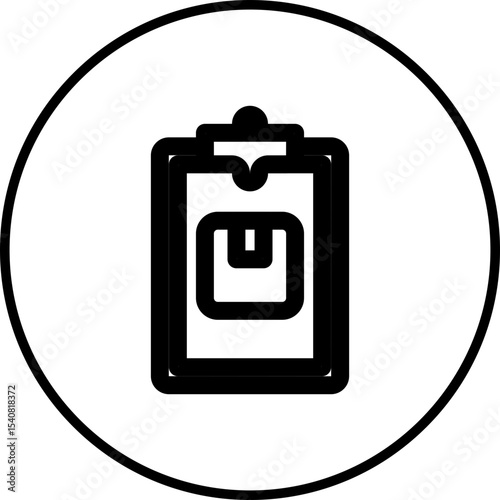 Clipboard single icon vector illustration
