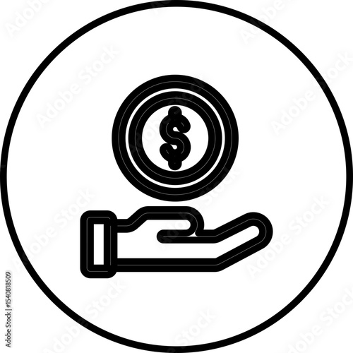 Give money single icon vector illustration
