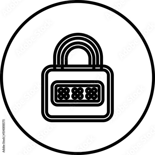 Lock single icon vector illustration