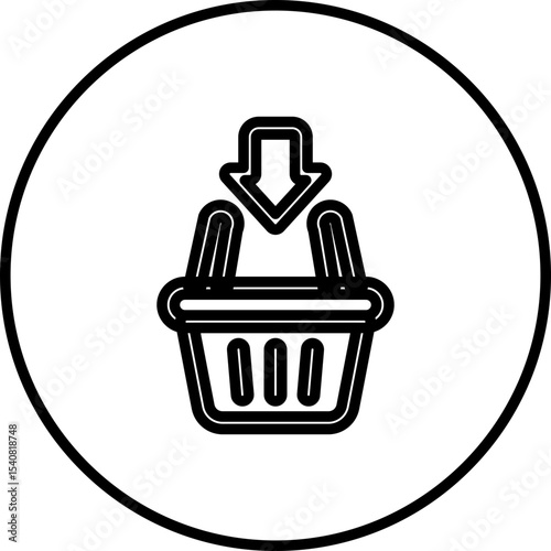 Basket single icon vector illustration
