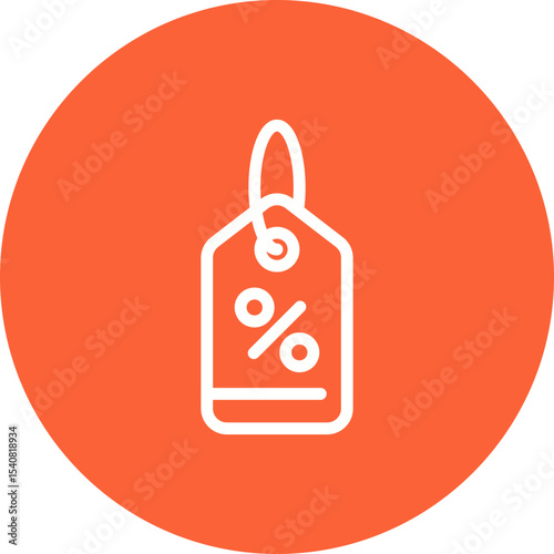 Discount tag single icon vector illustration