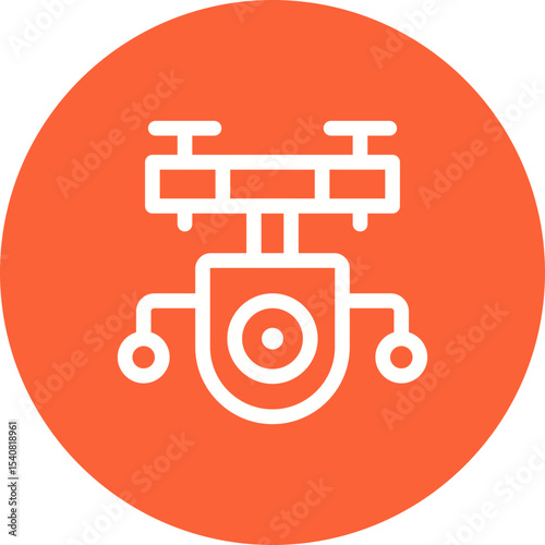 Drone single icon vector illustration
