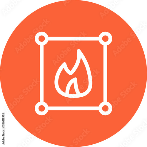 Fire single icon vector illustration