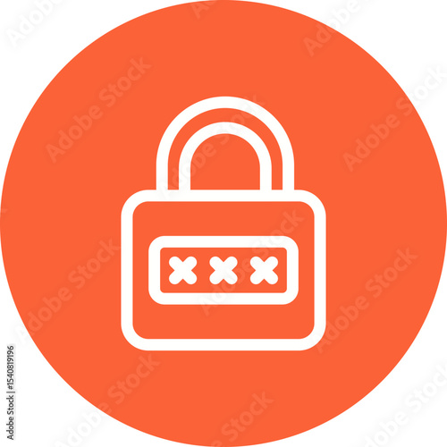 Lock single icon vector illustration