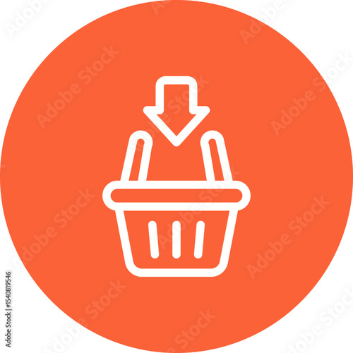 Basket single icon vector illustration