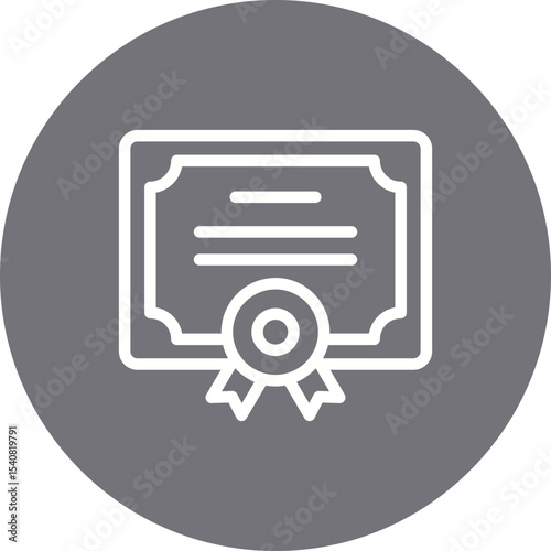 Certificate single icon vector illustration