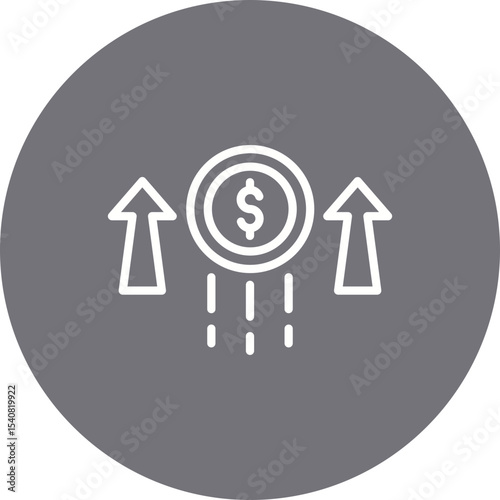 Growth single icon vector illustration
