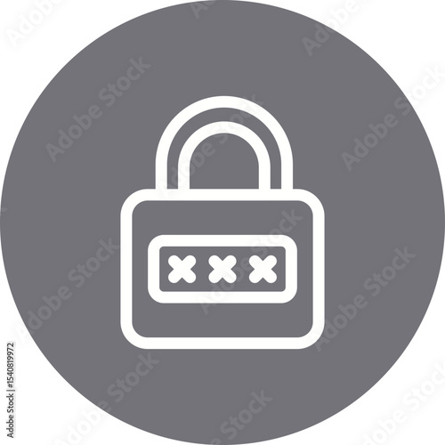 Lock single icon vector illustration