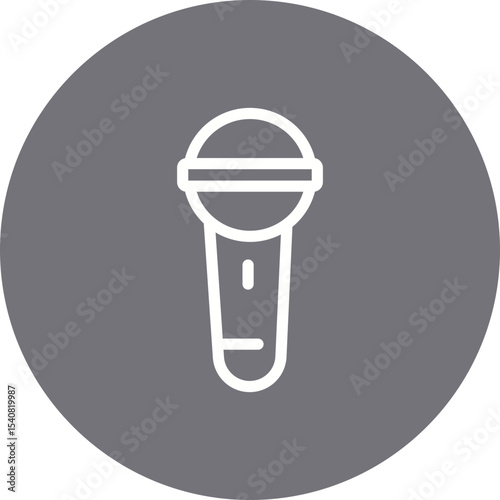 Mic single icon vector illustration