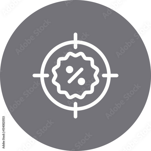 Target discount single icon vector illustration