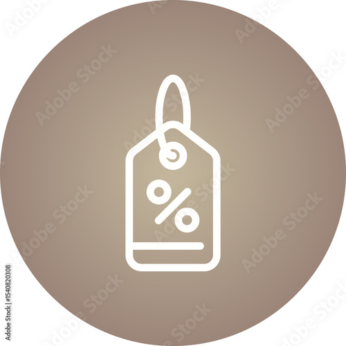 Discount tag single icon vector illustration