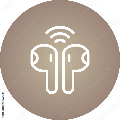 Earbuds single icon vector illustration