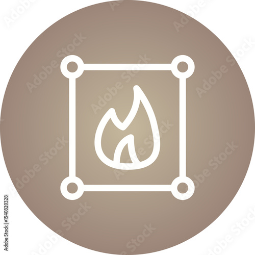Fire single icon vector illustration