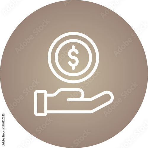 Give money single icon vector illustration