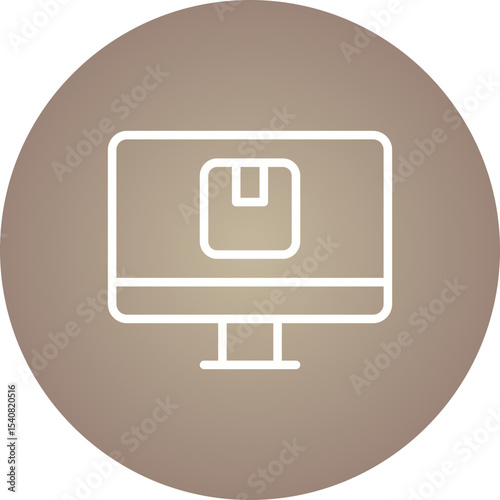 Monitor single icon vector illustration