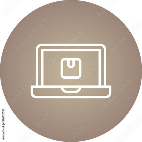 Online parcel single icon vector illustration