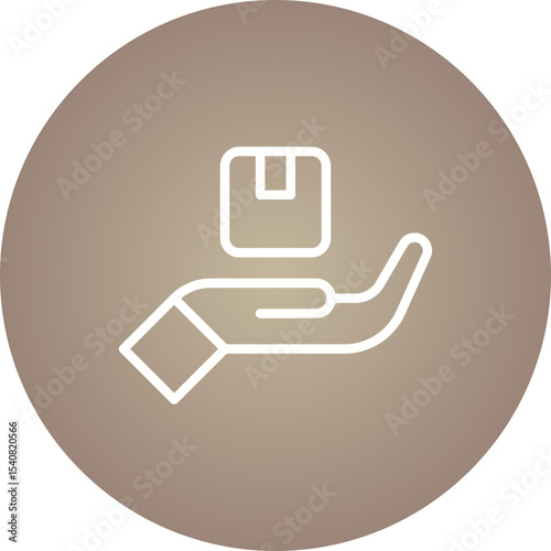 Parcel single icon vector illustration