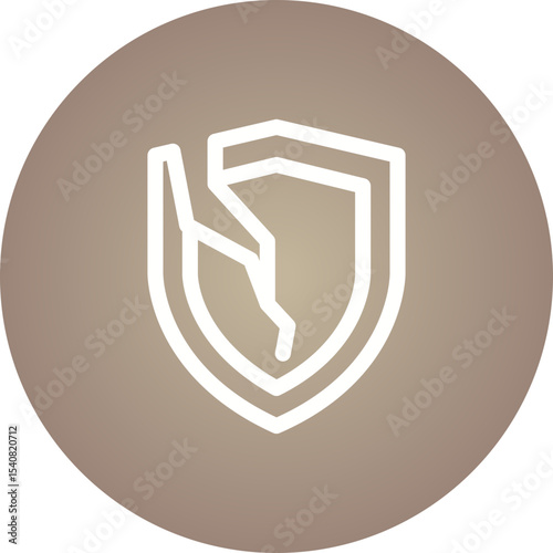 Broken privacy single icon vector illustration