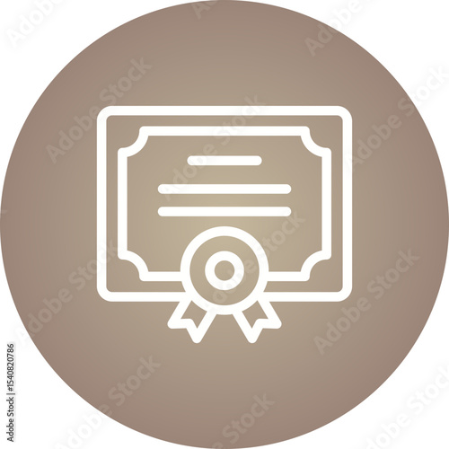 Certificate single icon vector illustration