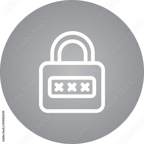 Lock single icon vector illustration