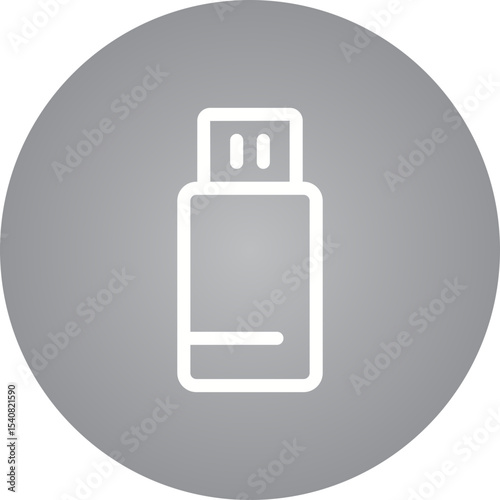 USB single icon vector illustration