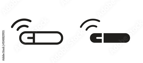 Dog microchip icon
