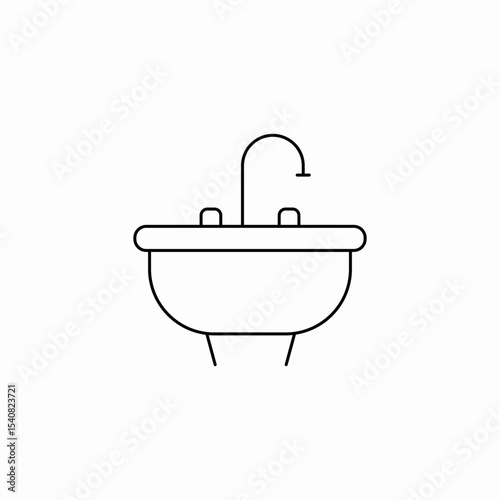 bathroom sink icon sign vector