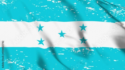 Seamless Loop of Honduras Flag in Bright Daylight, Flag of Honduras 
