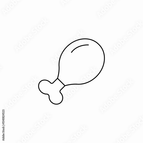 chicken leg icon sign vector