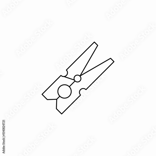 clothes pin icon sign vector