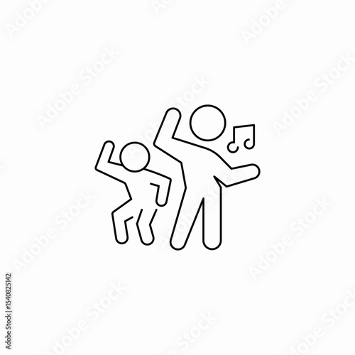 dancing party icon sign vector