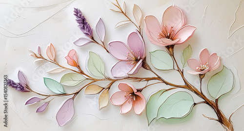 Abstract Floral Background With Flowers