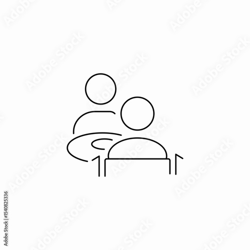 dining date impaired icon sign vector