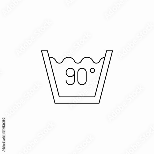 hot water wash icon sign vector