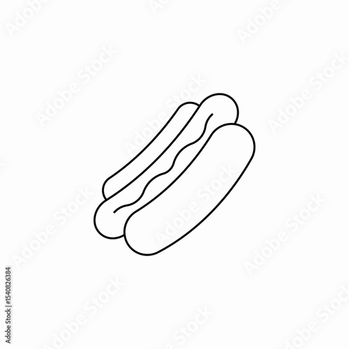 hotdog food icon sign vector