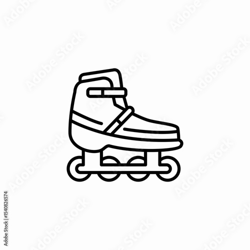inline skating icon sign vector