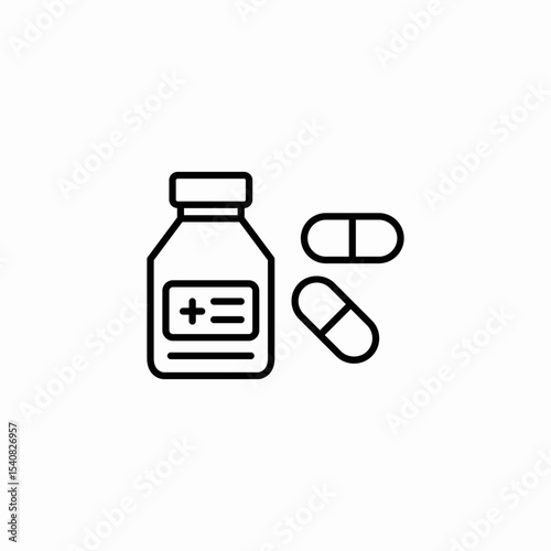 medicines pills icon sign vector