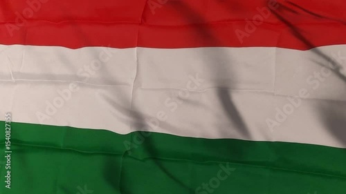 Waving Hungary Flag Banner, Smooth Looping Hungary Flag for Background Use