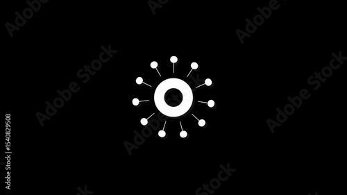 Circle Burst fireworks animation combining sharp ring and line explosions and pulsing light on Black Screen Background. overlay, fireworks, circle, burst, blast, spark, bright, comic, bubble, boom.