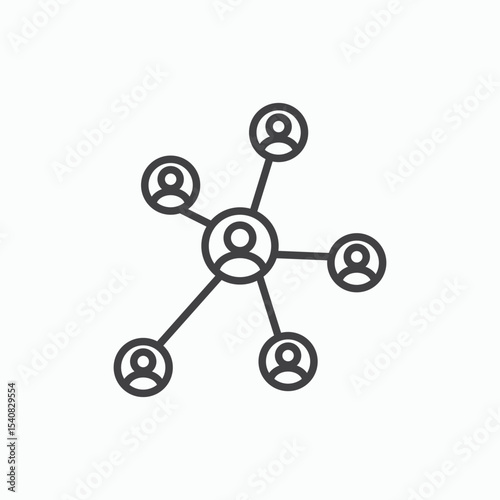 Chart network icon