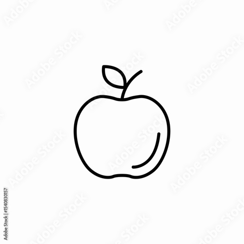 apple fruit icon sign vector