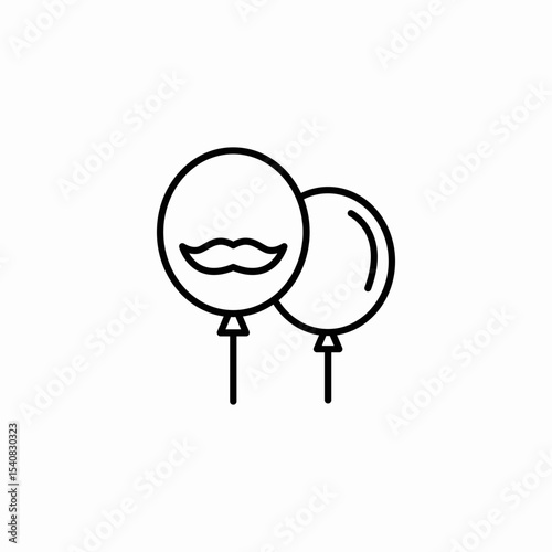 balloons party icon sign vector