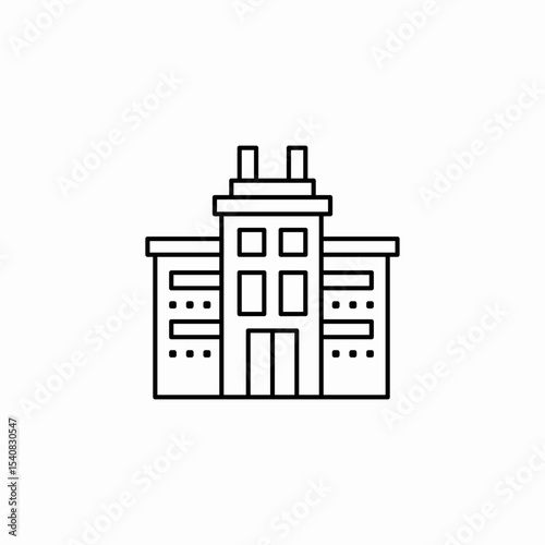 building tall icon sign vector