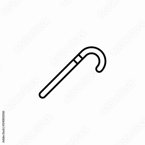 cane walking stick icon sign vector
