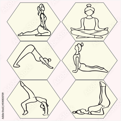 yoga vector set three