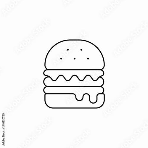 cheeseburger food icon sign vector