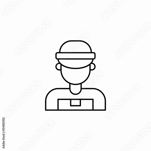 delivery man icon sign vector